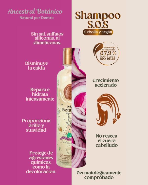 Shampoo SOS con cebolla y argán 400mL