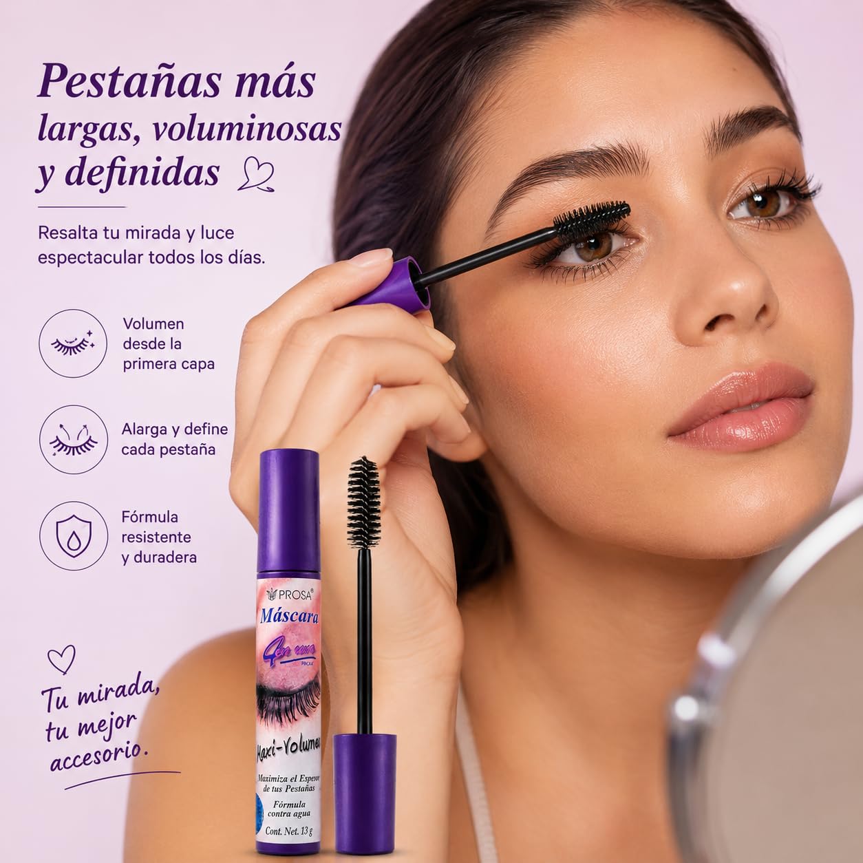 Máscara de prosa maxi volumen