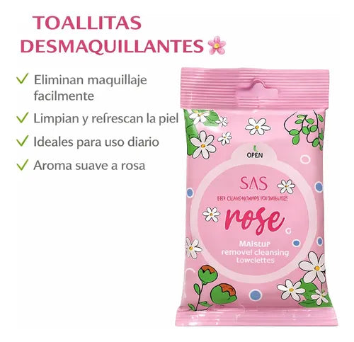 Toallitas Desmaquillantes Rosas